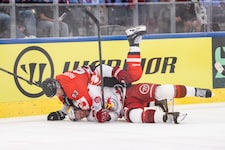 Musste einstecken: Salzburgs Verteidiger Wyatt Kalynuk.