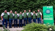 Das Doppelquartett unter der Leitung von Werner Gradischnig (5.vl) in seiner derzeitigen ...