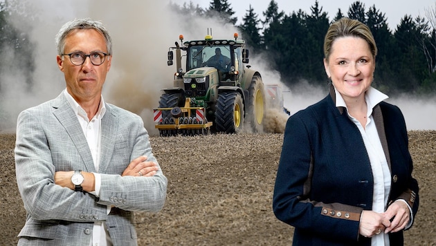 Heftiger Streit um die Renaturierungsflächen. Nachdem Umweltlandesrätin Susanne Rosenkranz (re.) ...