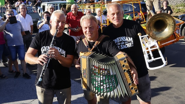 Die Edlseer gaben schon vor dem Konzert am Abend alles.