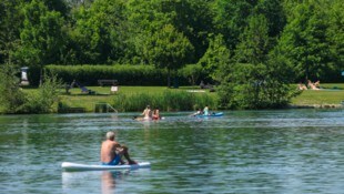 Der Badesee WIldenau bei Aspach ist sehr beliebt