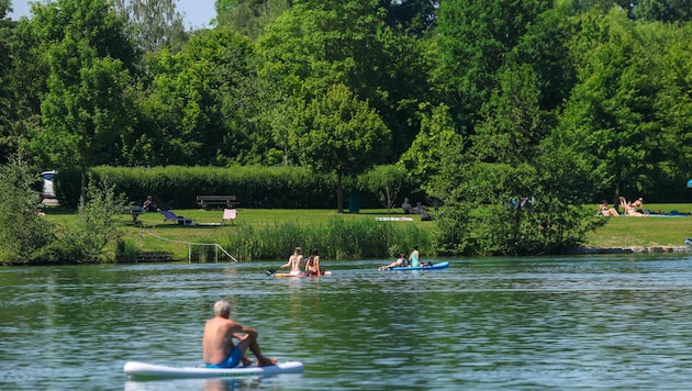 Der Badesee WIldenau bei Aspach ist sehr beliebt