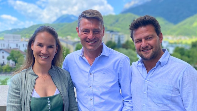 Radio-U1-Moderator Vitus Amor (Mitte) bat Elisabeth und Johannes Hauser zum Interview. Sie ...