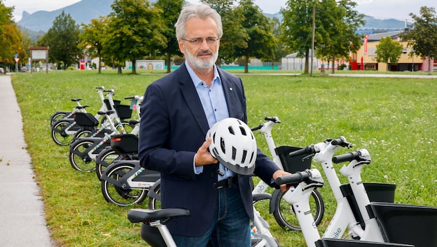 Unfallforscher Gerhard Kronreif wünscht sich, dass die „S-Bikes“ in der Stadt Salzburg mit ...