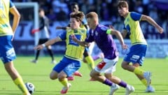 Christian Gebauer (in violett) und die Austria hatte gegen die Vienna das Nachsehen.