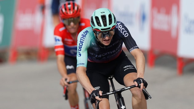 Felix Gall kam knapp vor Enric Mas ins Ziel und zog im Gesamtklassement an Primoz Roglic vorbei.