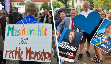 Offener, aber friedlicher Kampf links gegen rechts: Sachsen-Anhalt steht heute vor einer ...