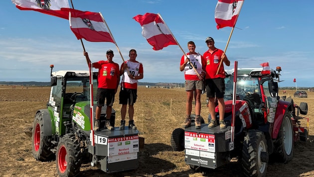 Bernhard Keferböck und Sebastian Deixler-Wimmer gingen bei der 71. Weltmeisterschaft im Pflügen ...