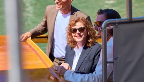 Susan Sarandon bei der Ankunft am Lido.