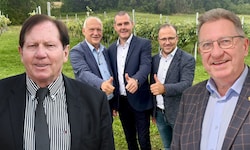 Wolfgang Sodl (m.) übergibt das Bürgermeisteramt in Olbendorf im Dezember an Peter Gartner ...