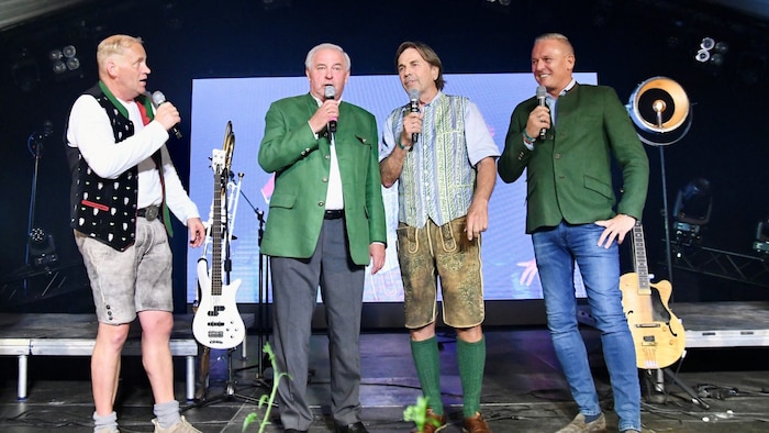 Drei steirische Landeshauptmänner gratulierten zum Geburtstag: Hermann Schützenhöfer, Franz ...
