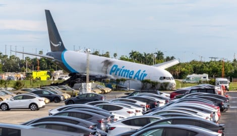 Das verunglückte Flugzeug in Miami.