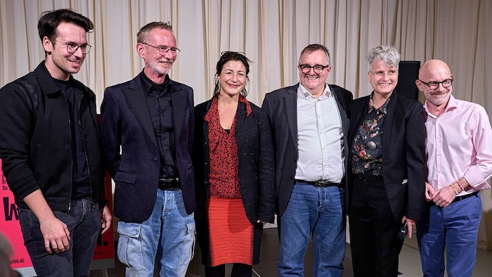 Von links: Michael Luxenberger (Bezirksvorsteher Margareten, Grüne), Hannes Sulzenbacher ...