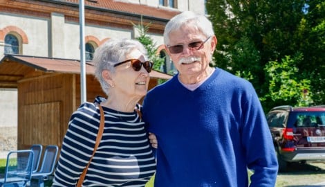 Wieder vereint: Ernestine Leidl und Erich Holmgrain