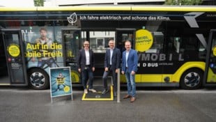 Gerhard Humpeler (CFO Blum), Christian Hillbrand (GF Verkehrsverbund Vorarlberg), Christof ...