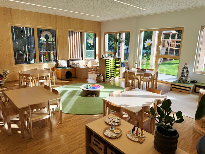 Alles nagelneu: Hier sollen sich insgesamt 140 Kindergartenkinder wohlfühlen.
