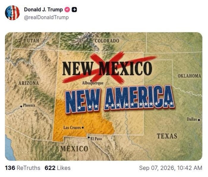 Dieses und ähnliche Bilder mit der gleichen Botschaft veröffentlichte Trump am Montag in einer ...