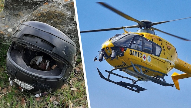 Der verletzte Biker musste mit dem Notarzthubschrauber abtransportiert werden (Symbolbild).