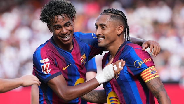 Ob Lamine Yamal und Raphinha auch zum Auftakt der Liga-Phase der Champions League heute für den ...