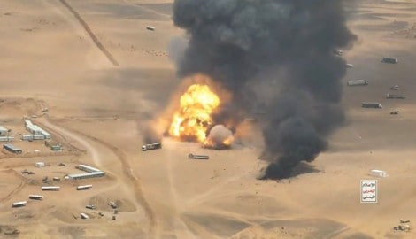 Die Houthi-Miliz veröffentlichte Bilder, die die Angriffe auf Saudi-Arabien zeigen sollen.