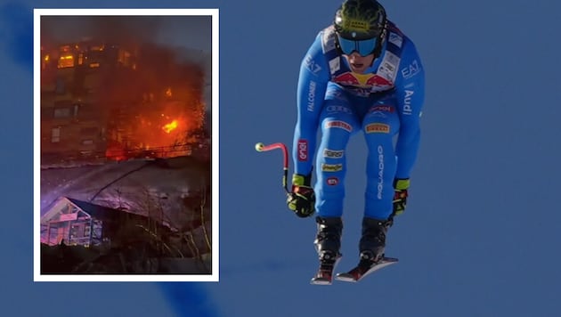Teile des italienischen Skiteams mussten aus einem brennenden Hotel in Chile fliehen (siehe ...