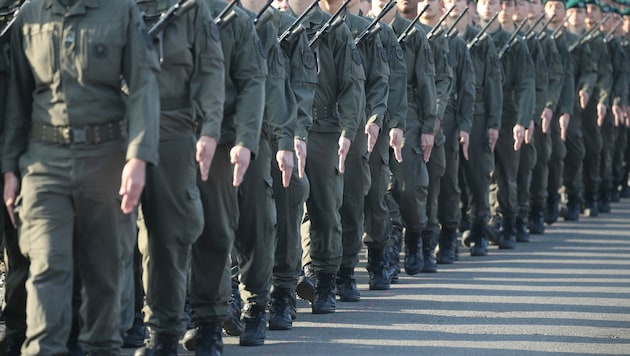 Angelobung der Soldaten.