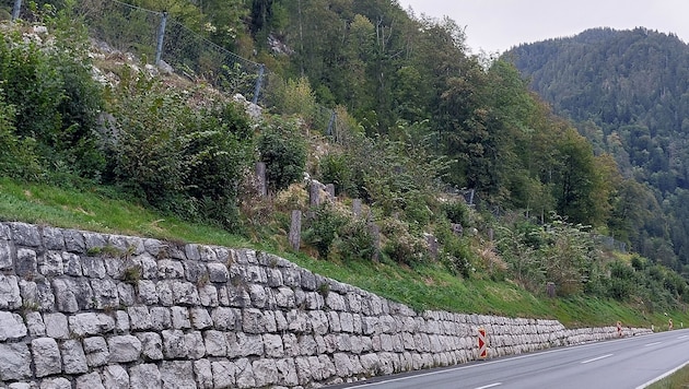 An der B178 zwischen Lofer und Unken wird der Schutz vor Steinschlägen erneuert.