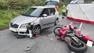Der Motorradlenker wurde schwer verletzt.