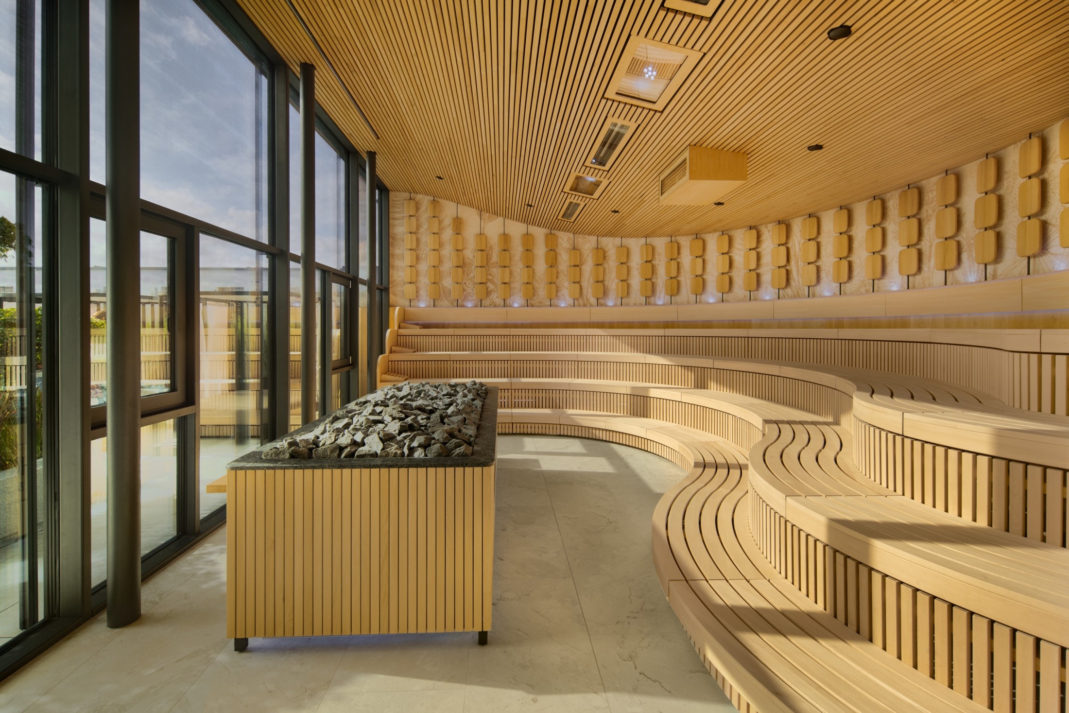 In der Event-Sauna werden täglich geführte Aufgüsse zelebriert.