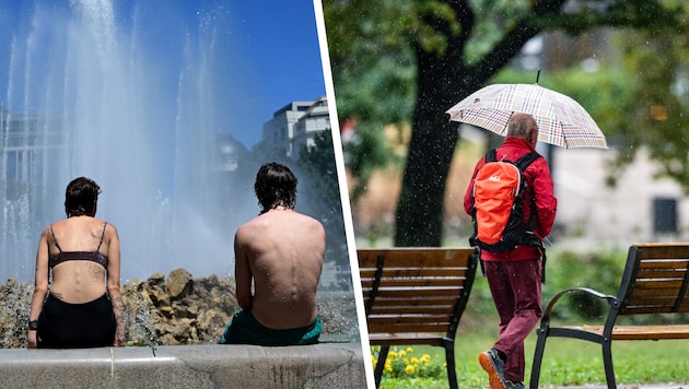 Während der Osten am Mittwoch noch einmal bei bis zu 33 Grad schwitzt, kommt der Westen teils ...