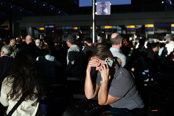 Passagiere in London-Heathrow