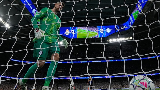 Inter-Torwart Josep Martinez hat beim zweiten Gegentor kein gutes Bild abgeliefert.