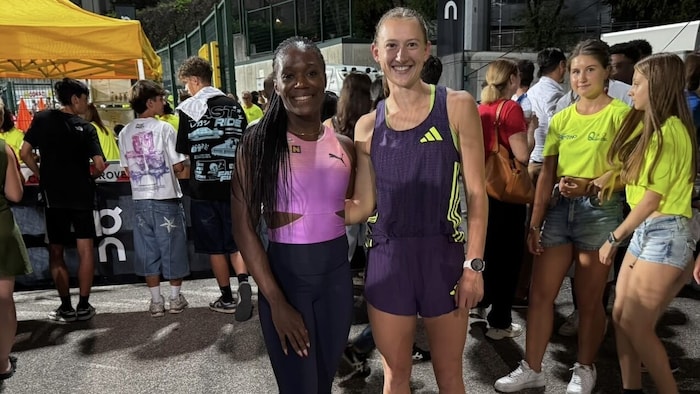 Christania Williams (li.) Zweite – Anja Dlauhy Dritte