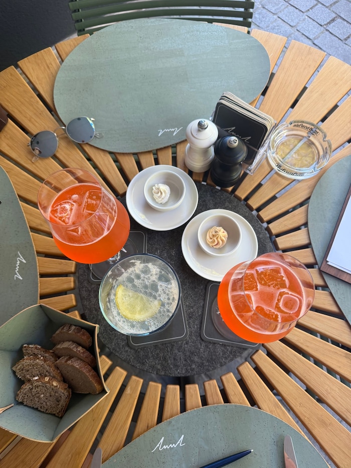 Sommerlicher Drink: der „Grapie Spritz“.