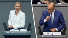 AfD-Chefin Alice Weidel und Bundeskanzler Friedrich Merz lieferten sich einen heftigen ...