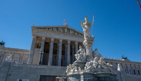 Das österreichische Parlament in Wien.