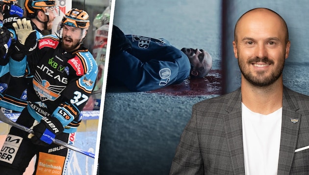 Andreas Kristler spielte 9 Jahre für Linz (li.), nun bei SOKO Linz eine Leiche (M.) und kehrte ...