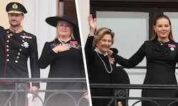 König Haakon VIII. (v. l.), Königin Mette-Marit, Königin Sonja und Kronprinzessin Ingrid ...
