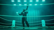 Eine Szene wie aus „Rocky“: Rapper Reezy im Boxring am Mittwochabend im ausverkauften Wiener ...