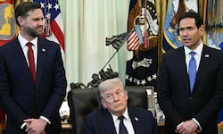 US-Vizepräsident JD Vance (links) und Außenminister Marco Rubio (rechts) sind weniger ...