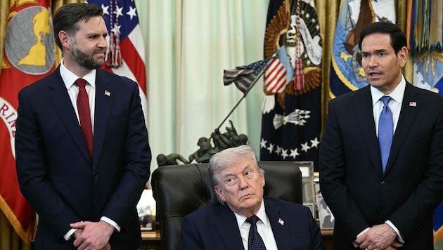 US-Vizepräsident JD Vance (links) und Außenminister Marco Rubio (rechts) sind weniger ...