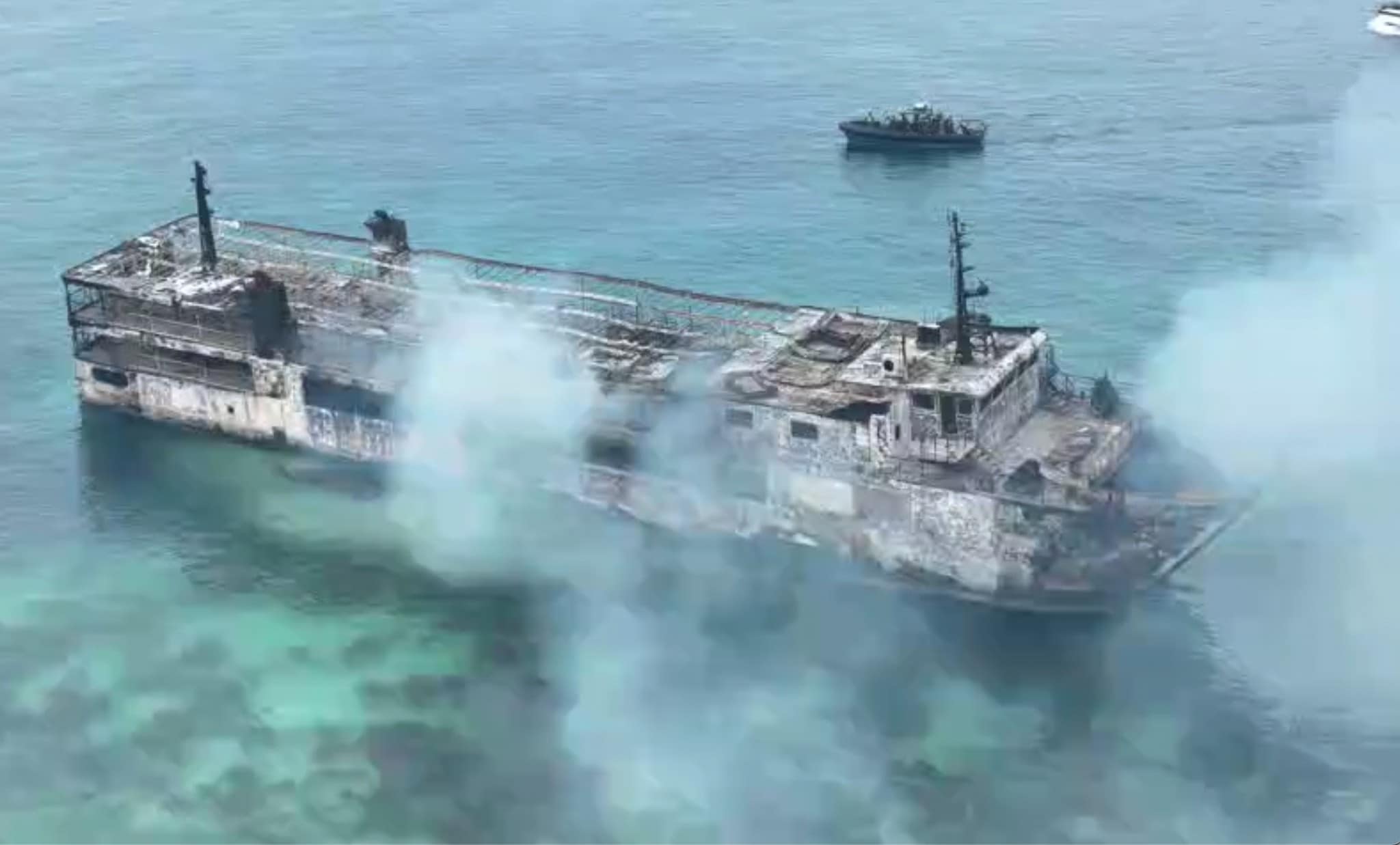 Dozens missing after fire on passenger ferry near holiday island.