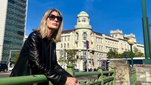 Claudia Bauer beim Fototermin am Wiener Donaukanal: „Das Leben kann jeden Augenblick vorbei ...
