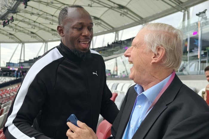 Olaf Brockmann im Gespräch mit Usain Bolt