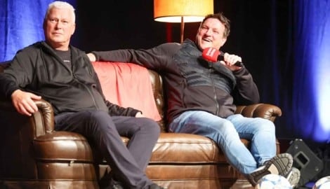 Wenn Toni Polster (li.) und Andi Herzog die Bühne erklimmern, bleibt kein Auge trocken – auch ...