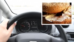 Der Lenker bestrich während des Fahrens einen Bagel mit Butter. (Symbolbild)