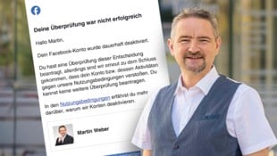 Meta hat die Konten des steirischen Bürgermeisters Martin Weber gesperrt. 