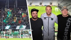 „Krone“-Gewinner Patrick Grissemann (re.) konnte sein Glück kaum fassen: Wacker-Trainer ...