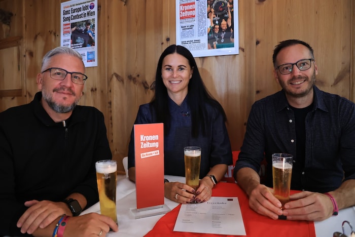 Thomas Erhard (li.) und Florian Thaler genossen die Zeit beim „Krone“-Platzl – mit ...