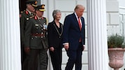 Irlands Präsidentin Catherine Donolly und US-Präsident Donald Trump